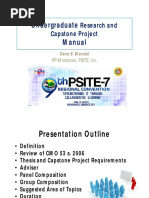 Undergraduate Manual: Research and Capstone Project