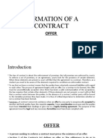 Presentation1FORMATION OF A CONTRACTS OFFER