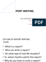Report Writing - Santhos Jha