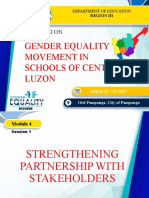 Gender Equality Movement in Schools of Central Luzon: Training On
