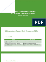 Aljabar Linear Elementer - 06 - SPL - Eliminasi Gauss Jordan