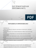 Pertemuan 3 FILSAFAT PENGETAHUAN (EPISTEMOLOGI)