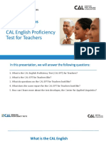 CAL EPT Teacher Sample Questions