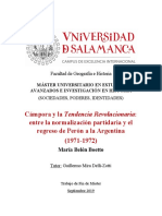 Tesis de Master: Cámpora y La Tendencia Revolucionaria Del Peronismo (1971-1972)