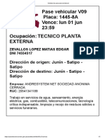 Solicitud de pase personal laboral