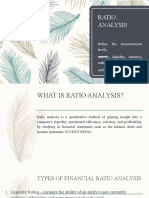 Ratio Analysis: Define The Measurement Levels, Namely, Liquidity, Solvency, Stability, and Profitability