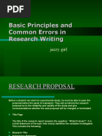 Errors in Research Writing