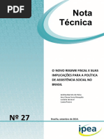 O NOVO REGIME FISCAL E SUAS IMPLICAÇÕES PARA A POLÍTICA DE ASSISTÊNCIA SOCIAL NO BRASIL