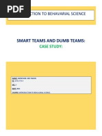 CASE STUDY - Smart Teams and Dumbs Teams.