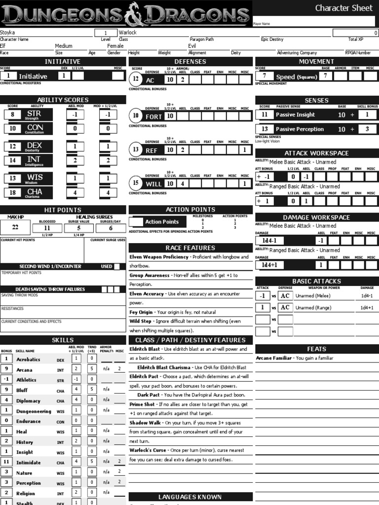 STR CON DEX INT WIS CHA: Initiative Initiative Defenses AC Movement ...