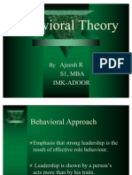 Behavioural Theory