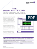 Alcatel-Lucent Omnipcx Record Suite: Reliable, Scalable and Cost-Effective Solution To Record and Supervise Calls