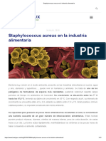 Staphylococcus Aureus en La Industria Alimentaria