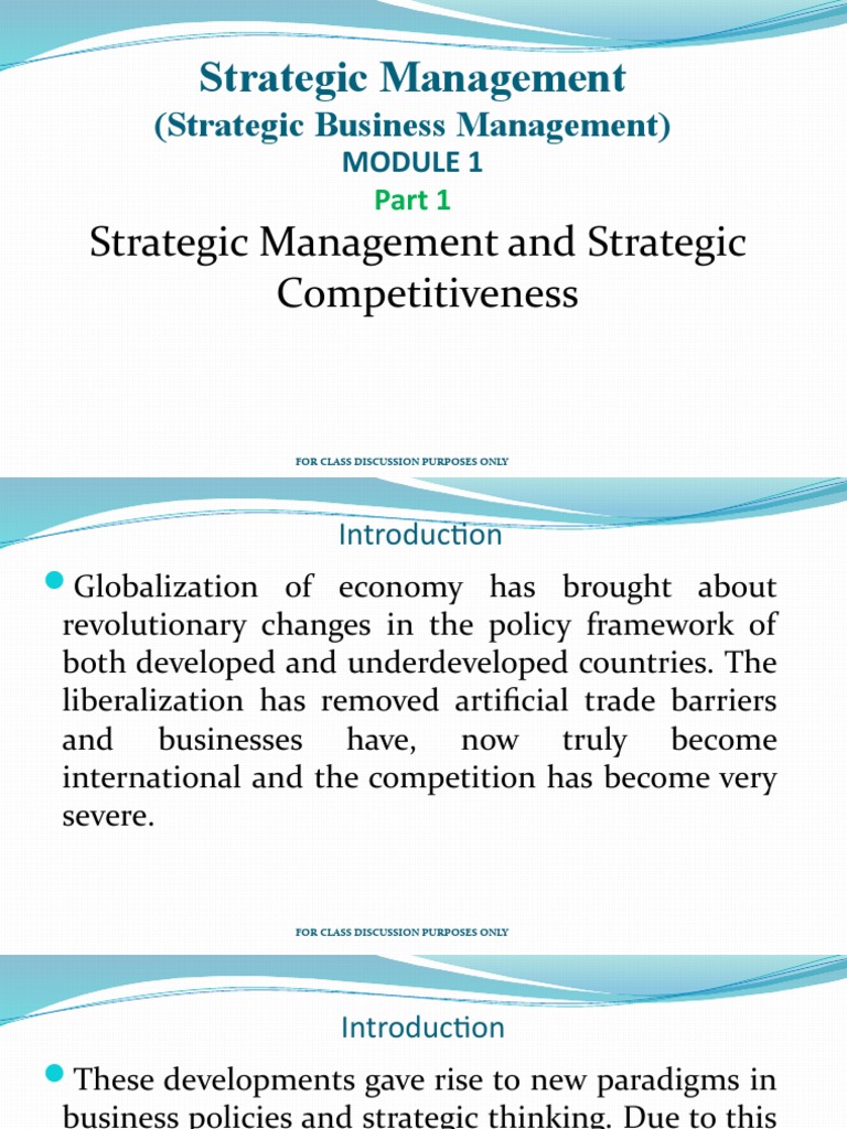 Strategic Business Management | PDF | Strategic Management | Business