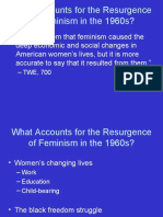 What Accounts For The Resurgence of Feminism in The 1960s?