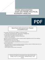 Pakistan-Afghanistan Cooperation On Trade: Political Economy Analysis