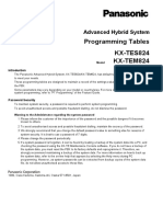 Programming - Tables te824BX