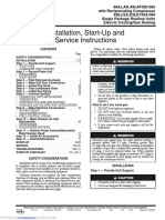 Installation, Start-Up and Service Instructions