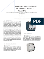 Recognition and Measurement in "DL 1013M3 de Lorenzo" Machine