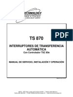 TS 870 Interruptores de Transferencia Automática