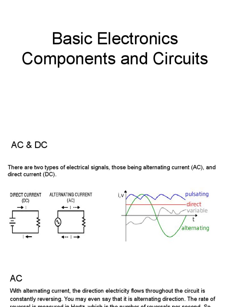 Basic Electronics Components Overview | PDF | Electronic Component ...