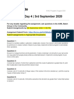 Assignment Day 4 - 3rd September 2020: in The Community