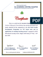 Certificate: Educational Learning Centre, Nagpur