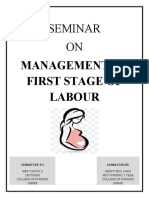 Management of First Stage of Labor