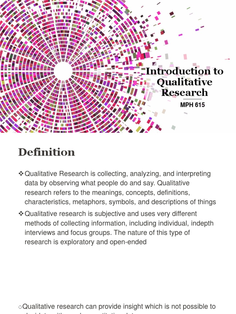 Introduction to Qualitative Research | PDF | Qualitative Research ...