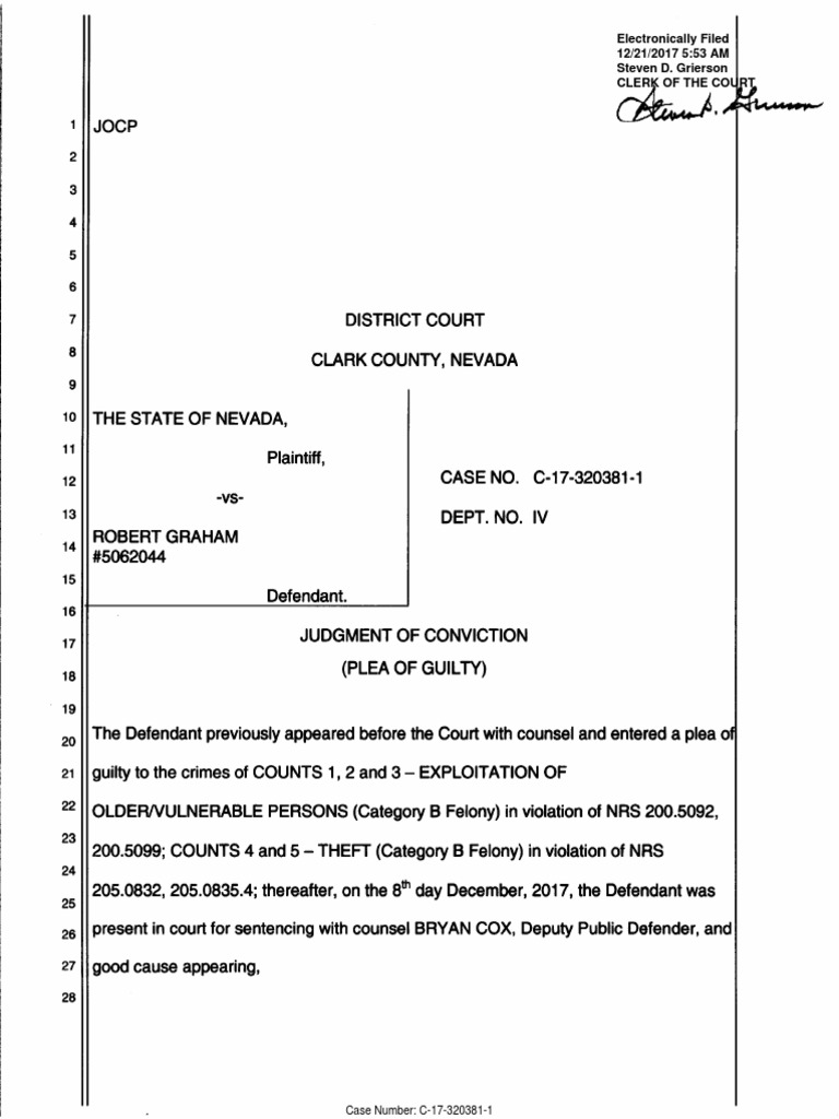 Robert Graham Restitution Order | PDF
