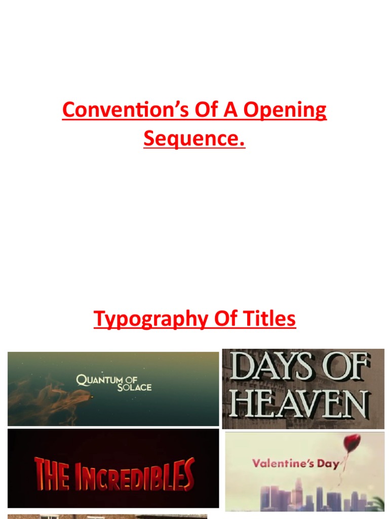 Opening Sequence Conventions Analysis | PDF