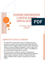 Export Promotion Capital Goods (Epcg) Scheme: Submitted By: Rama Sangal Mba, Ib-Sec B A1802010277