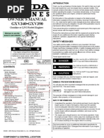 Honda Small Engines GXV340 and GXV390 Manual