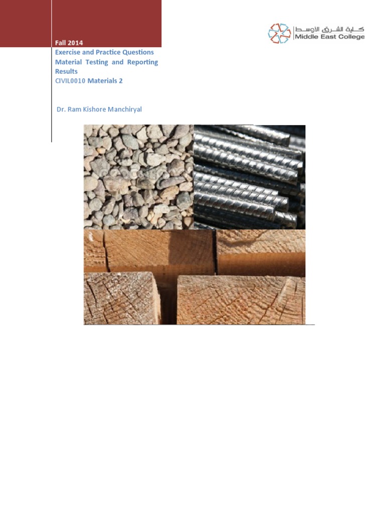 Civil Engineering Material Testing Guide | PDF | Peer Review | Experiment
