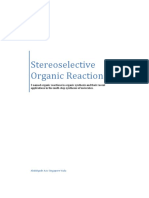 Stereoselective Organic Reactions and Their Applications