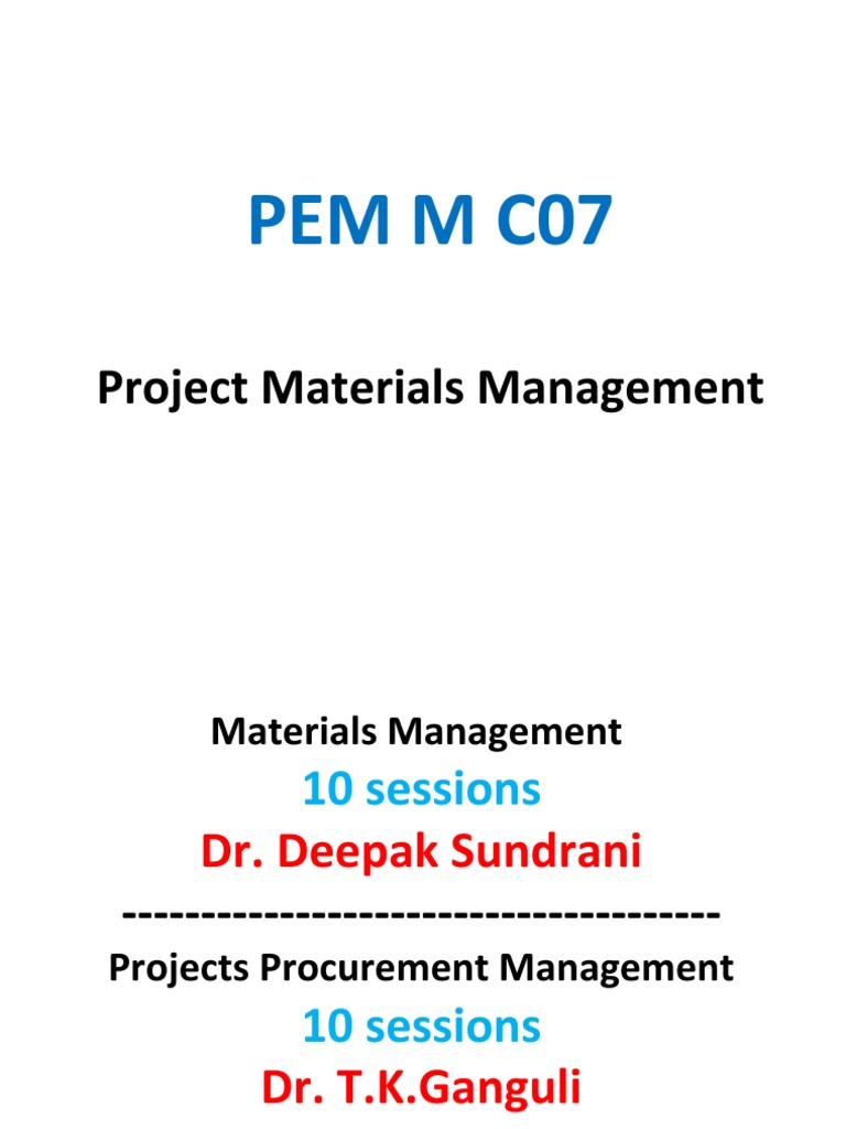 Materials Management Overview and Techniques | PDF | Inventory ...