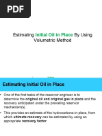 Estimating by Using Volumetric Method: Initial Oil in Place