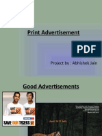 Print Advertisement: Project By: Abhishek Jain