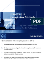 Investing in Competitive Methods: By: Fiona Caramba-Coker For: Dr. Fred Demicco