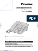Operating Instructions: KX-TS840