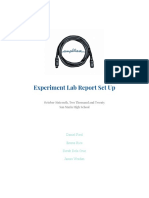 Detailed Experiments Tests Plan and Set-Up
