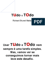 Usar TUDO e TODO corretamente