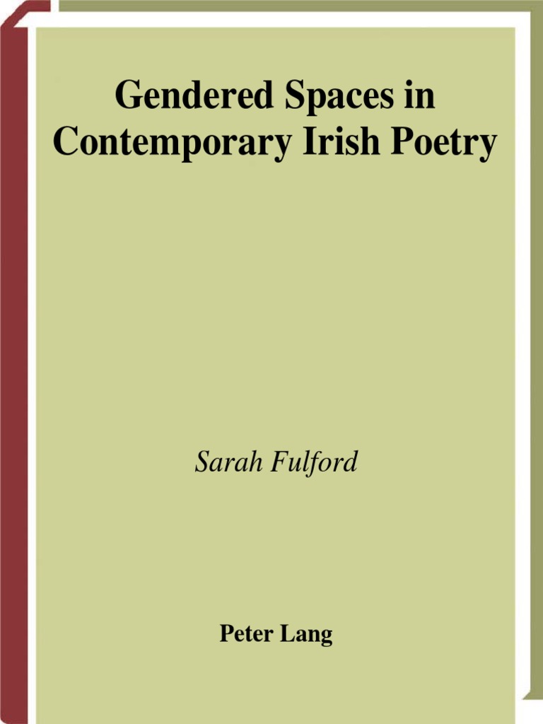 Gendered Spaces in Contemporary Irish Poetry (PDFDrive) PDF PDF Postcolonialism Ireland