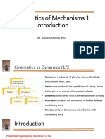 Kinematics of Mechanisms 1: M. Khoirul Effendi, PHD