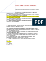 Geografia Espaço e Vivência 7º ANO 2 Bimestre PROVA