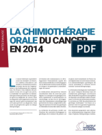 La Chimiothérapie Orale Du Cancer en 2014