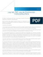 Ley No. 767. Ley de Promoción Hidrocarburífera - C PDF