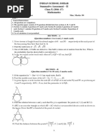 Indian School Sohar Maths Class 10 Question Paper