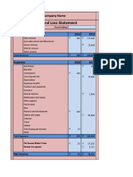 Profit and Loss Statement: Company Name