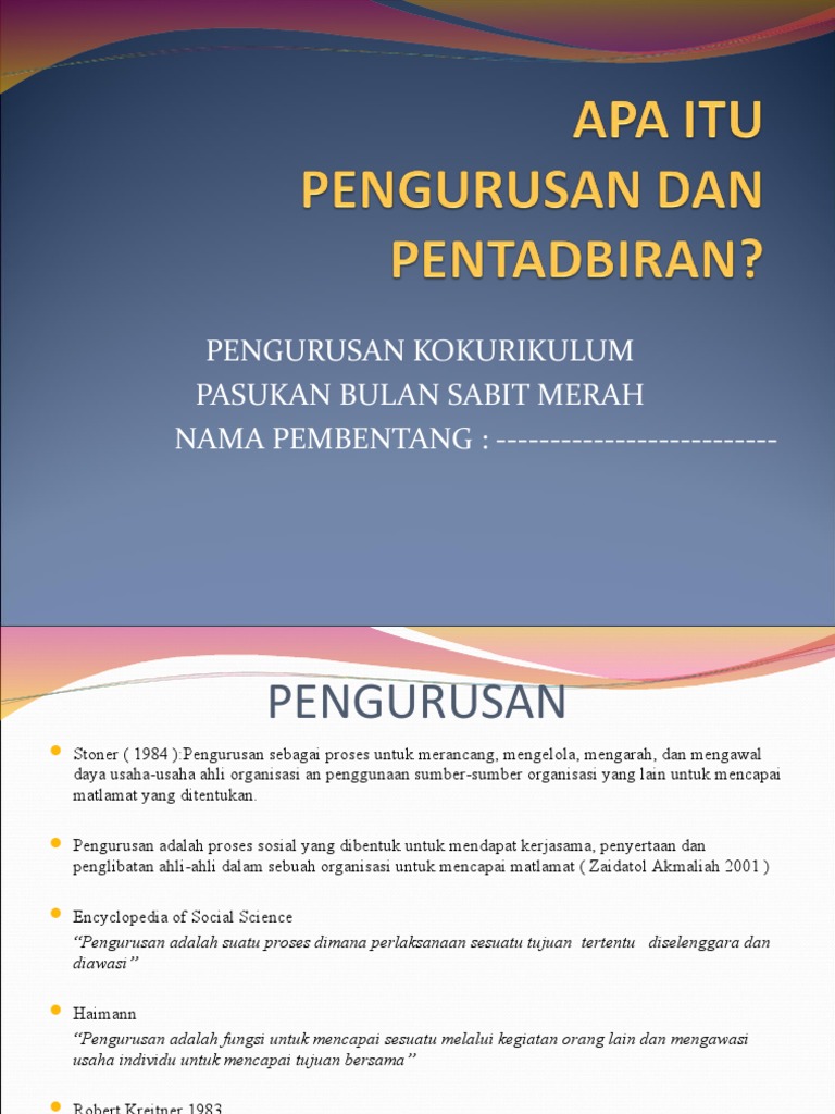 Pengurusan N Pentadbiran Pdf